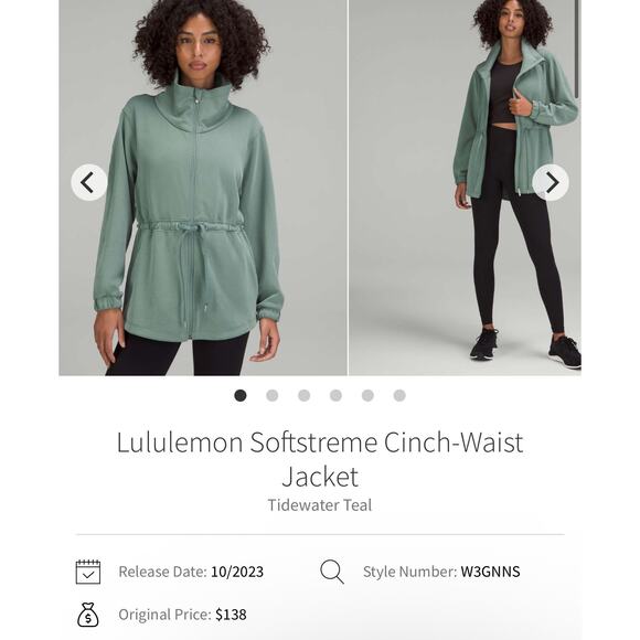 Lululemon Softstreme Cinch-Waist Jacket 8 Women - Picture 1 of 11